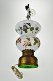 Vintage Victorian Style Hand Painted Milk Glass Vase Table Lamp