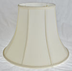 Vintage Fabric Lined Bell Lamp Shade w/ Spider Reflector Fitter