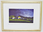Vintage Framed Artist Signed & Numbered Lithograph of Mikonos Landscape