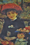 Vintage Framed Renoir Woman And Child Print