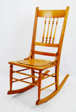 Early Oak Rocking Chair with Spindle Back