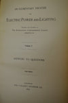 Antique 1897 An Elementary Treatise on Electric Power and Lighting Vol. I 1st Edition Book