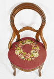 Antique Victorian Needlepoint Side Chair