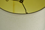 Vintage Linen Drum Lamp Shade w/ Spider Reflector Fitter