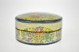 Vintage Hand Painted Lacquerware Box with Lid Made in India
