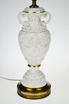 Vintage Hollywood Regency Porcelain and Gold Gilt Cherub Table Lamp