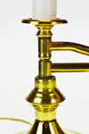 Vintage Brass Swing Arm Candlestick Desk Lamp