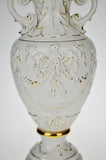 Vintage Hollywood Regency Porcelain and Gold Gilt Cherub Table Lamp