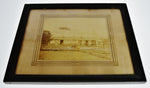 Antique Framed Sepia Homestead Photograph