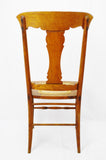 Early Oak Cane Seat Splat Back Accent Chair