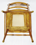 Early Oak Cane Seat Splat Back Accent Chair