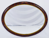 Vintage Oval Wall Mirror with Decorative Gilt Trim