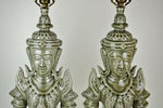 Vintage Thai Celadon Table Lamps - A Pair
