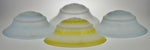 Vintage Molded Glass Ceiling Light Shades - Group of 4