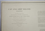 1850 Cat and Ship Island Harbors Nautical Chart