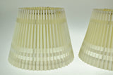 Vintage Small Pleated Clip on Empire Lamp Shades - A Pair
