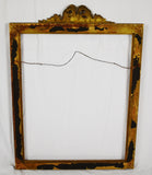 Antique Gold Gilt Wood Frame w/ Ribbon Topper