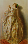 Vintage 1967 Lithograph of 19th Century Parisian Fashion Titled L'Ecouteuse