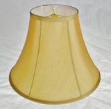 Vintage Tan Fabric Lined Bell Lamp Shade