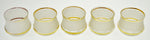 Mid Century Textured and Gold Gilt Glass Shades - Set of 5