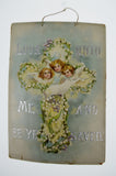 Victorian Look Unto Me and Be Ye Saved Isaiah Print on Board Made in Germany