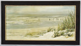 Vintage Framed Dunes Beachscape Oil Painting - Artist Signed