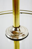 Mid Century Brass and Glass Table Top Floor Lamp