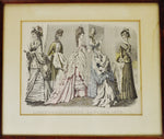 Antique Victorian Fashion 1870's Godey's Fashion Prints - Set of 3