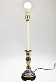 Vintage Asian Style Ceramic Candlestick Table Lamp