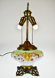 Vintage Electrified Oil Lamp w/ Dual Sockets