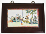Antique Framed Hand Painted Geishas on Porcelain