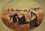 Vintage Framed Harvest Oil Painting