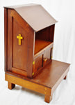 Vintage Table Top Portable Pulpit Bible Stand with Storage