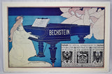 Vintage 1977 Louis Rhead Bechstein Piano Poster