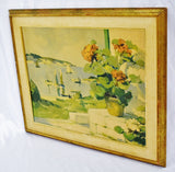 Vintage Framed R. Wintz "The Geranium Gouttelette" Seascape Print
