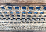 Antique Custom-Made Wood Square Lattice Detail 4-Post King Headboard & Footboard