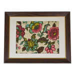 Vintage Framed Floral Quilt Art