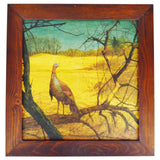 Vintage Rustic Framed Ken Davies Turkey in the Wild Print