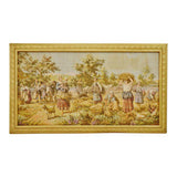 Early Framed French Tapestry Country Scene 40" x 23"