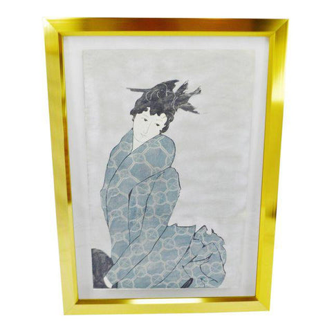 1977 Greg Copeland Glass-Encased Geisha Art, Artist Signed