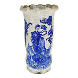 Vintage Asian Crackle Glaze Vase