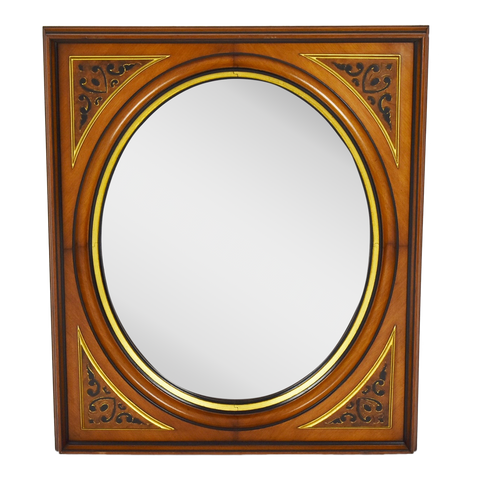 Antique Victorian Paneled Wall Mirror