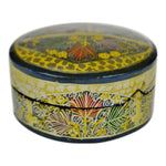 Vintage Hand Painted Lacquerware Box with Lid Made in India