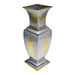 Vintage Mixed Bi-Color Metal Asian Vase - Heavy