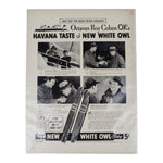 Vintage 1940 White Owl Havana Cuba Cuban Cigar Print Ad
