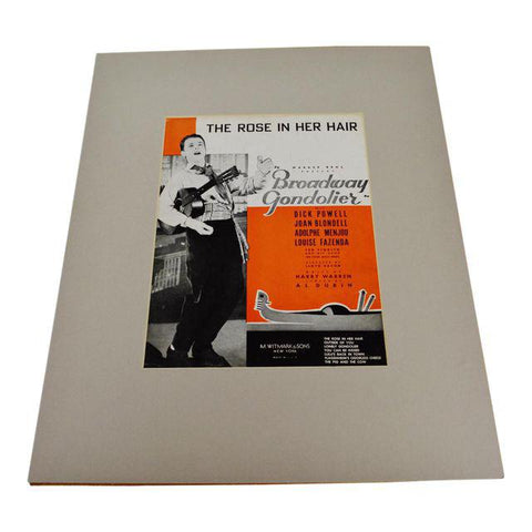 1935 The Rose In Her Hair, Broadway Gondolier Sheet Music / Music Score w/COA