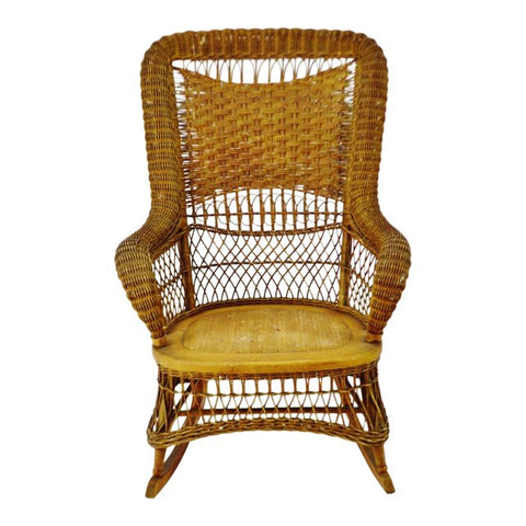 Victorian Larkin Company Wicker Rocking Chair