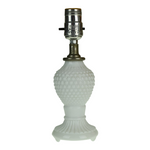 Vintage Hobnail Milk Glass Boudoir Lamp