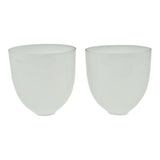 Mid Century Opaque White Glass Chandelier Shades - Set of 2