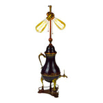 Vintage Black and Gold Samovar Style Table Lamp